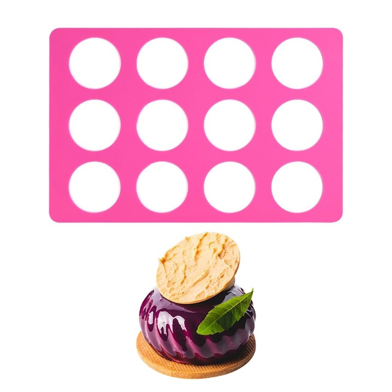 Round Silicone Chocolate Molds Cheese Mat Cookie Stencil Chablon Cake Decor New gallery