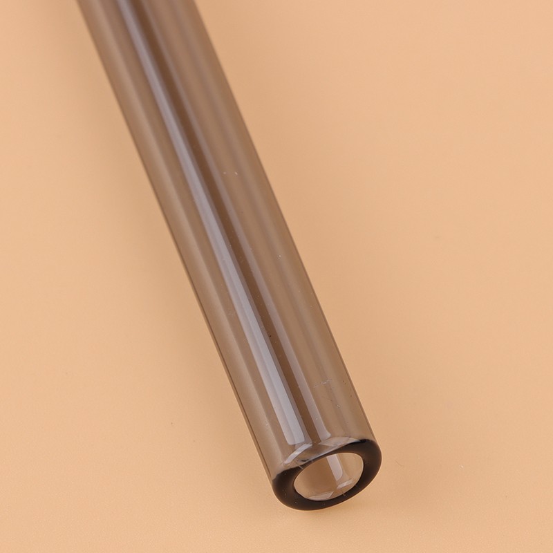 19CM Long Round Head Glass Straw Eco Friendly Reusable Drinking Straws For Bar gallery