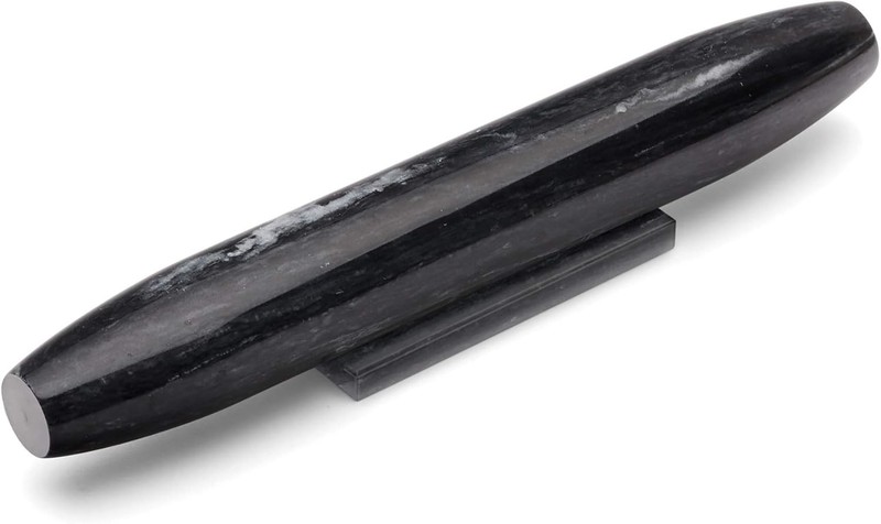 48759 Black Marble French Rolling Pin 2 x 12 x 2 inches