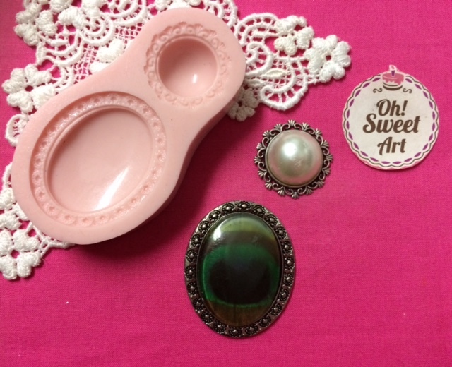Fancy Brooches silicone mold fondant cake decorating cupcakes soap FDA