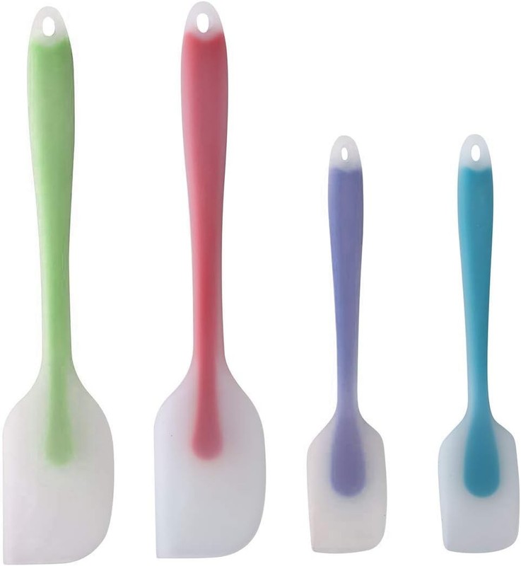 Silicone Spatulas Set of 4 – Heat Resistant Non-Sti Flexible Rubber with