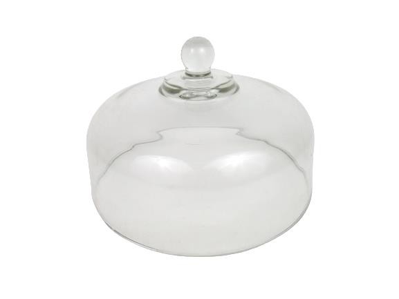 Heavy Domed Clear Glass Cake Plate or Pastry Stand Cloche Cover 10.25 Inch