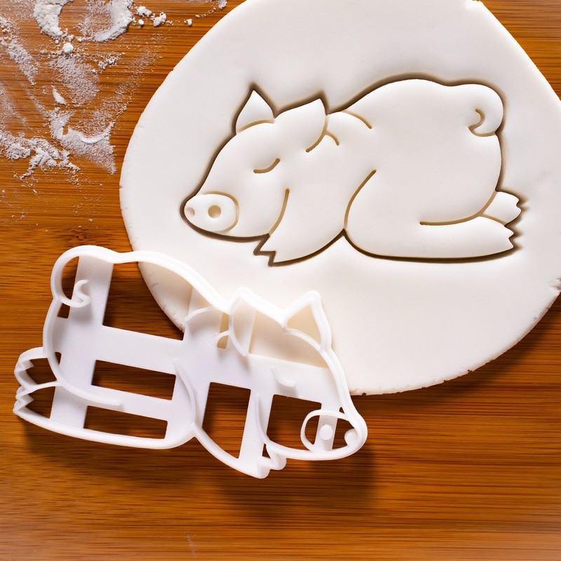 Yoga Pig Balasana Cookie Cutter – namaste child pose exercise wellness retreat