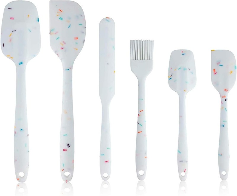 Heat Resistant Silicone Spatulas Set 6pcs, Sel Design Non-Sti