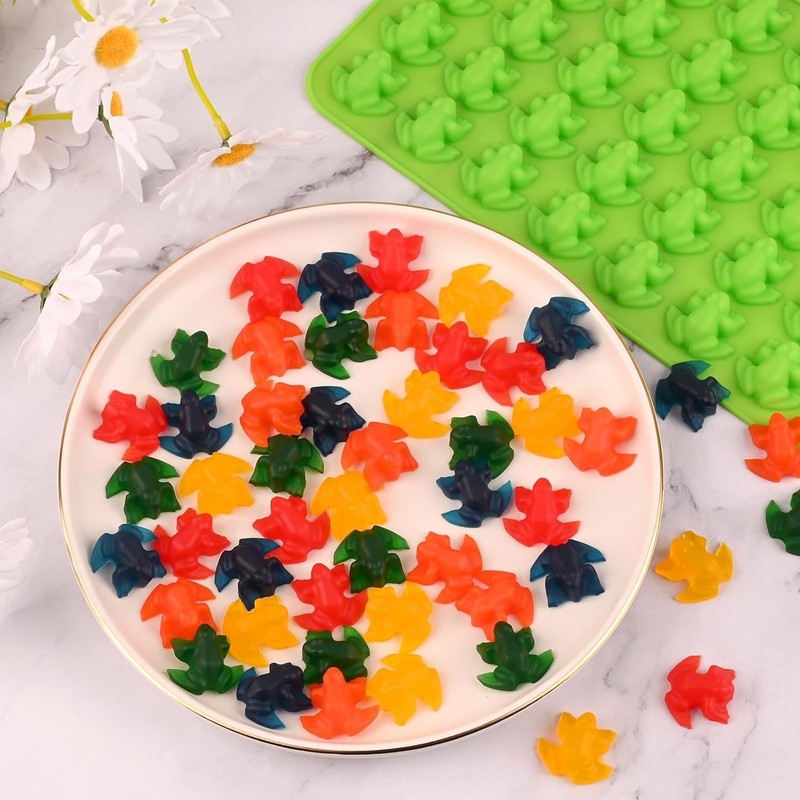 Versatile Frog Silicone Molds for Chocolates, Gummy Snacks & Desserts - 2 Pack gallery