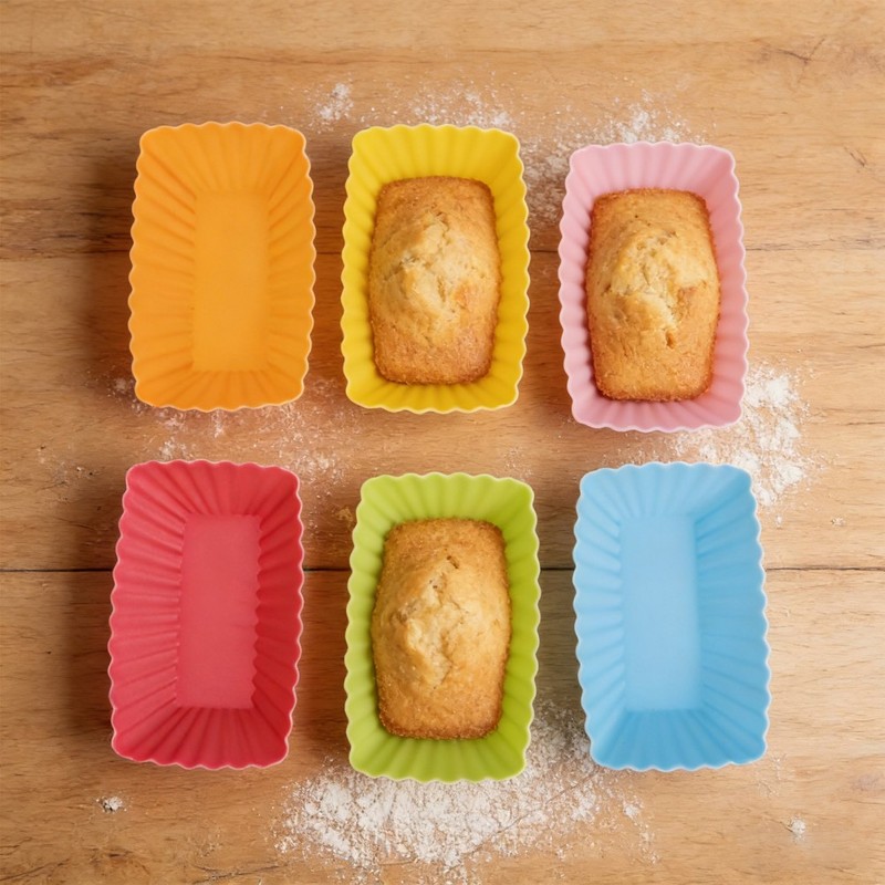 36 Pcs Silicone Baking Molds Reusable Rectangular Muffin Cups For Pastry Lovers gallery