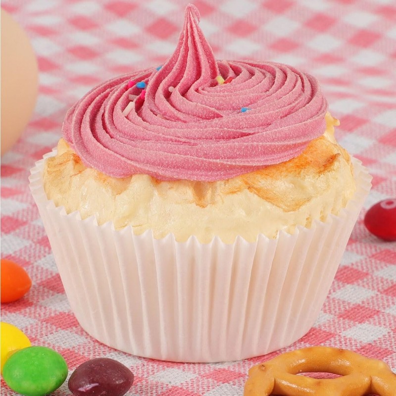 Standard White Cupcake Liners for Baking 200 Counts - Caperci Greaseproof Muf... gallery