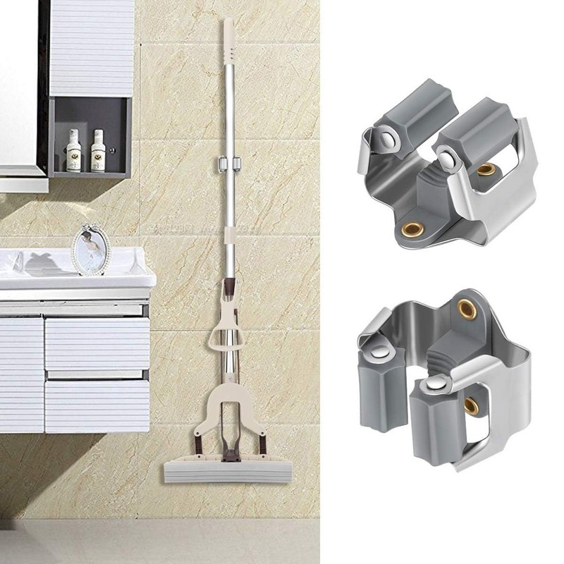 3-H Mop and Broom Holder Big Size Hanging 1 KG Extra,10 Pack Broom Hanger Wal... gallery