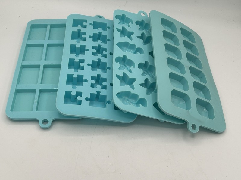 Silicone Candy Resin Gummy Soaps Molds Four (4) Different Shapes Never Used!
