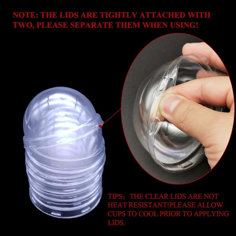 Cupcake Liners with Lids 50 Pack, 5oz Large Foil Cupcake Cups Muffin Tins,Dis... gallery