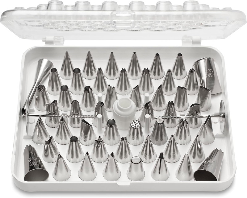783-55 Piece Cake Decorating Set, Includes 52 Stainless Steel Tubes, 1 Standard