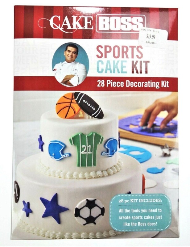 Cake Boss Sports FOOTBALL Cake Kit 28-piece Decorating Kit Cake Superbowl gallery