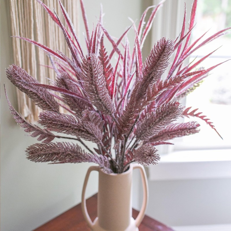 7 PCS Artificial Stems Fake Plants for Spring Summer Decor, 26 in Fake Leaves Gr gallery