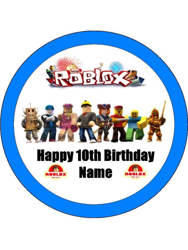 Roblox Edible Cake Toppers Icing Birthday Cake Gaming Decorations (3 Sizes)