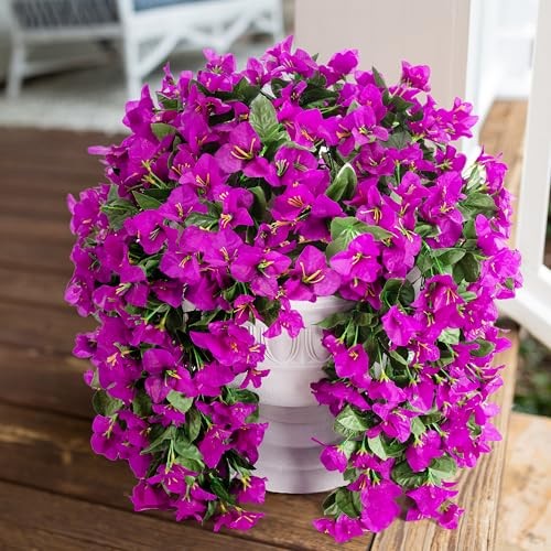 Faux Bougainvillea Artificial Flowers Plants for Outdoors Outside Purple gallery
