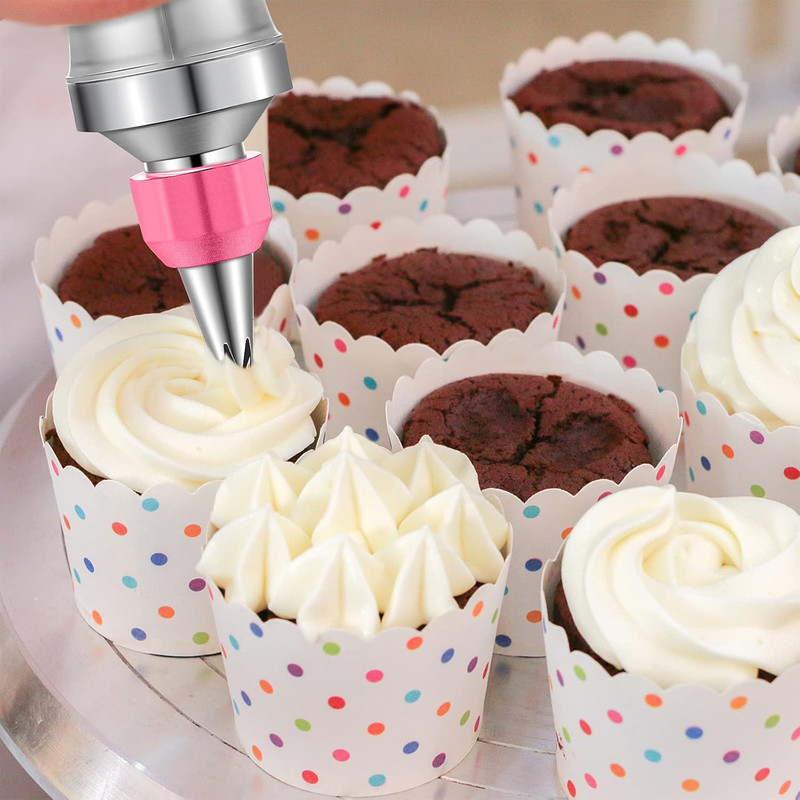 Cake Decorating Syringe Set, Stainless Steels Dessert Frosting Piping Kit with 6 gallery