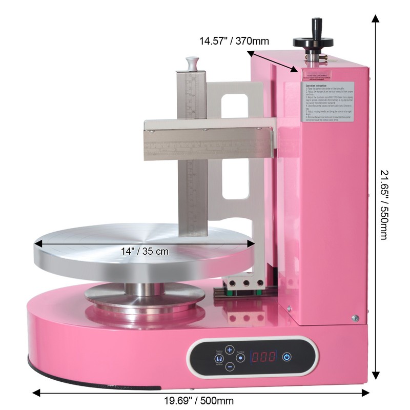 Uimoso Pink Cake Decorating Tool for Frosting and Spreading 4"-12" Cakes gallery