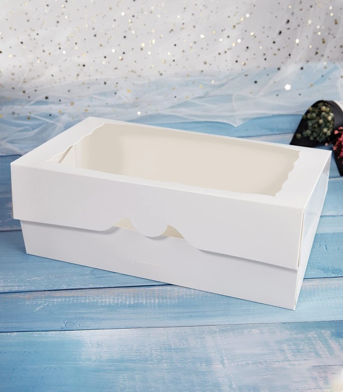 25-Pack White Pastry Bakery 14x10x3inch,Large Donuts,Muffins,Cookies Boxes wi... gallery