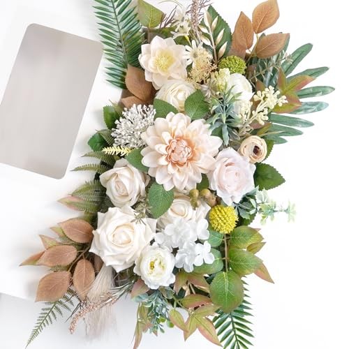 Vintage Style Artificial Flowers and Greenery Combo Box Set, Fake Champagne gallery
