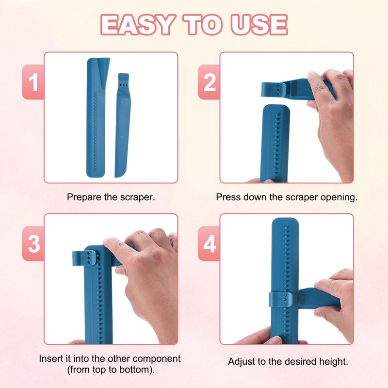 2 Pcs Adjustable Cake Scraper, Adjustable Cake Smoother Fondant Tools, Dark Blue gallery