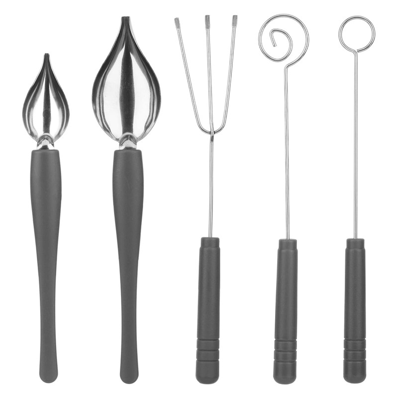 Chocolate Dipping Tool Set,2Pcs Drawing Decorating Spoon+3Pcs Candy Dipping T... gallery