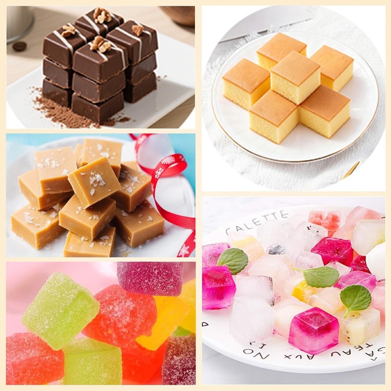 2 PCS Silicone Square Candy Molds - 40-Cavity Gummy, Chocolate, Ice Cube & Jello gallery