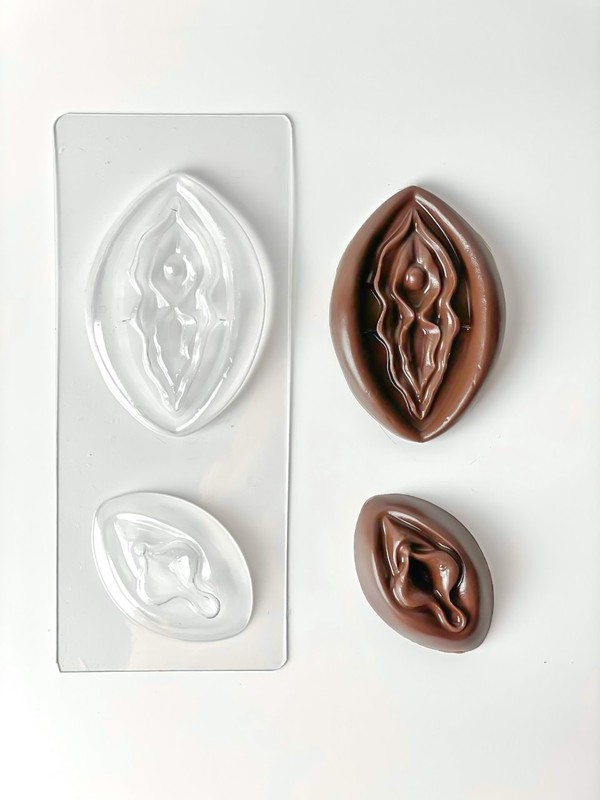 Mold for chocolate “Vagina”. Plastic mold for chocolate confectionery
