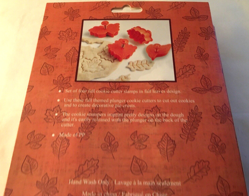 Haymarket Square - Set of 4 Fall Cookie Press Set - NIB gallery