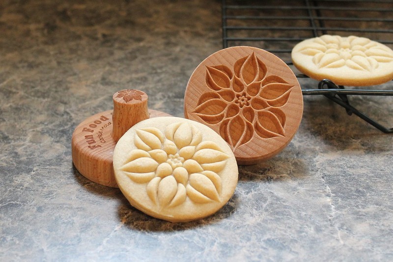 2.5 Inch Wood Cookie Stamp Lotus Bud CS039 Baking Pastry Decorating Tool gallery