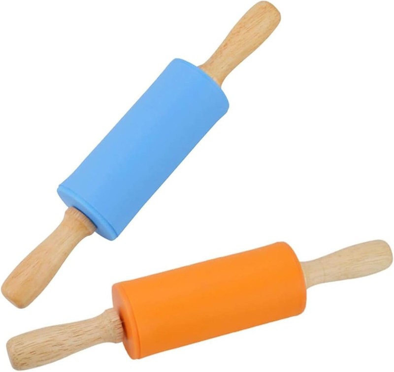 Mini Rolling Pin Set Kids Dough Rollers Kitchen Baking Supplies gallery