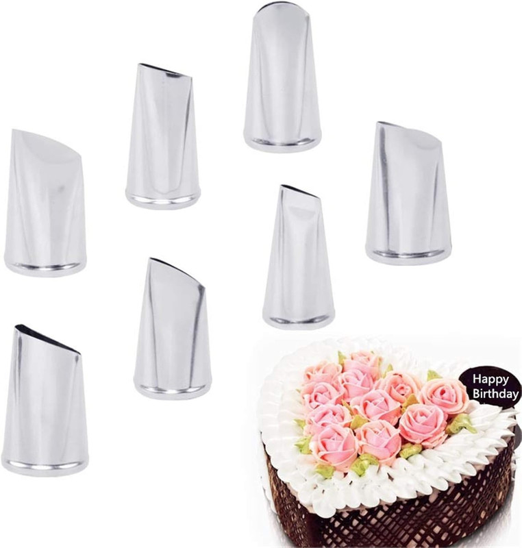 Cake Decorating Tool Kit, 7Pcs Stainless Steel Icing Piping Nozzle Tips, 4Pcs Ca gallery