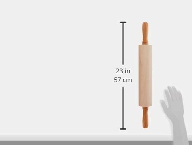 J K Adams 12-Inch Maple Rolling Pin with Easy-Grip Handles & gallery