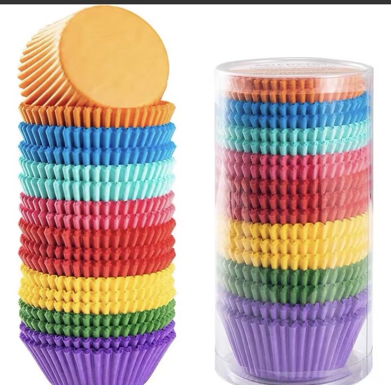 200pcs Mixed Color Baking Cups Cupcakes Muffin Liners Paper Cup for Baking