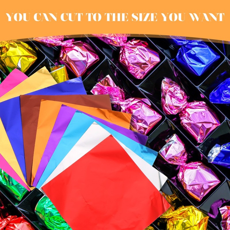 200 Pcs Aluminum Foil Candy Packaging Paper Mixed Color gallery