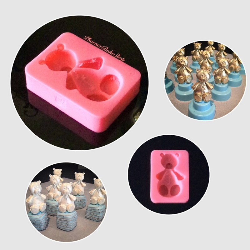 TEDDY BEAR Silicone Cake Decorating Mould Art  gallery