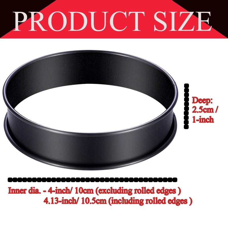 16packs Crumpet Rings Nonstick English Muffin Rings 4 Inch Stainless Steel Doubl gallery