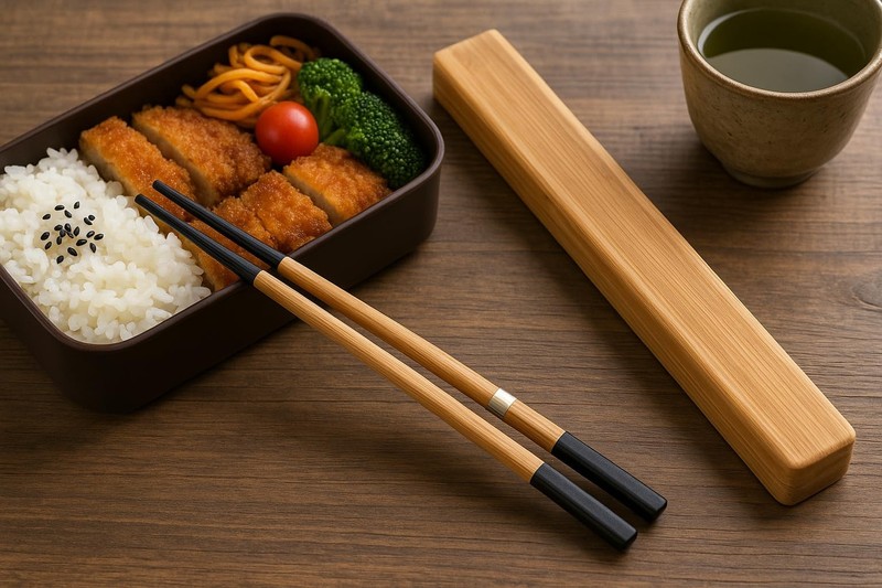 10-Pack Bamboo Portable Chopsticks with Case, Reusable Travel Chopsticks, Red... gallery