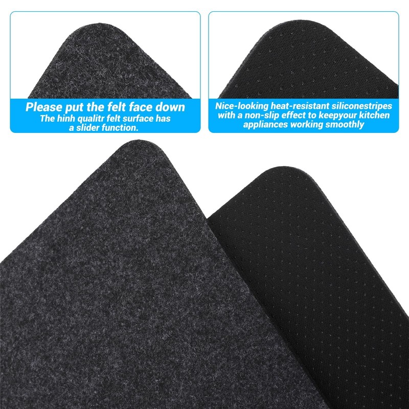 2 Pcs Heat Resistant Mat, Kitchen Countertop Protector 44 X 30cm, Black gallery