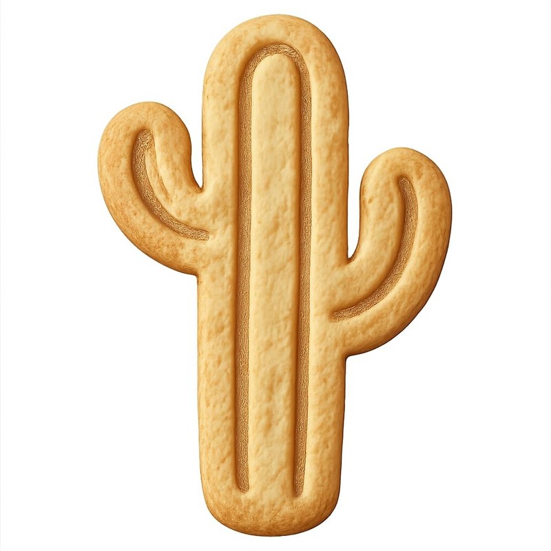 Rattail Cactus Cookie Cutter & Stamp, Fondant & Clay – 2.4×4