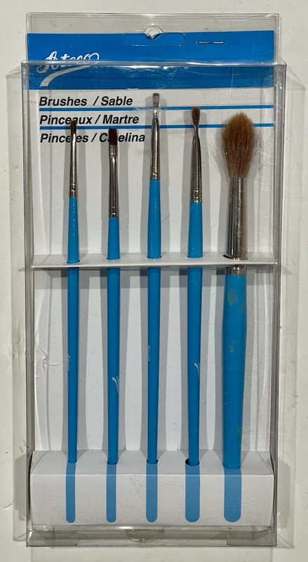ATECO 5-PIECE ARTIST PASTRY DECORATING BRUSH SET #1604-DECORATE COOKIES & CAKES