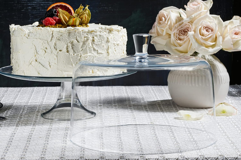 - Euorpean Quality Glass - Extra Large Glass - Clear - Cake Dome - 11.5" Diamete gallery
