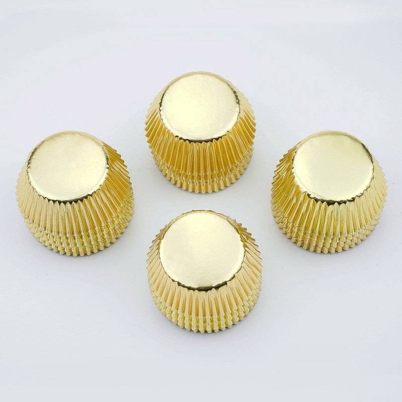 Mini Foil Baking Cups Gold 300 PCS Bright Foil Paper Cupcake Liners Mini Size gallery
