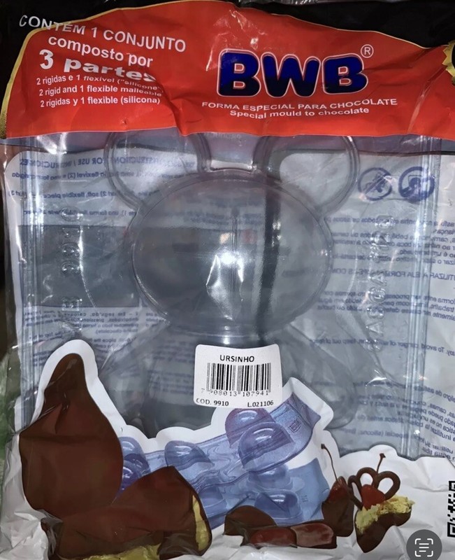 BWB Teddy Bear Chocolate Mold - 3 Piece Mold - BWB 9910 gallery