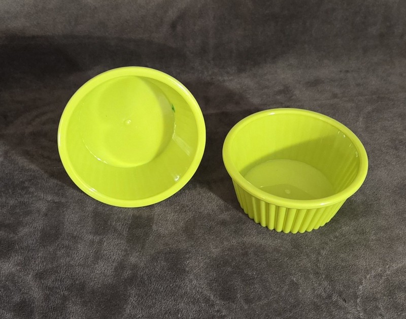 Yellow Green Single Heavy plastic cupcake holder decor