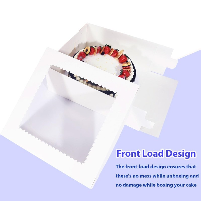 JJO Cake Boxes with Window 14x14x6 Inch 10 Pack,Wedding Cake Boxes,Large Cake... gallery