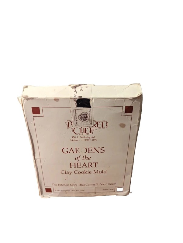 Pampered Chef Clay Stoneware Cookie Mold-Gardens Of The Heart (1996) Butterflies gallery