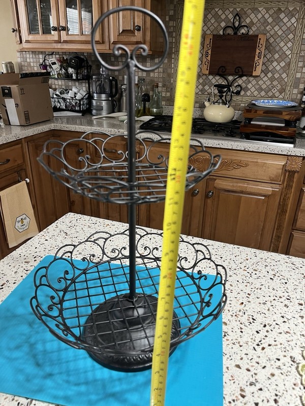 Black Two Tiered Metal/Wire, Dessert, Or Cupcake Stand gallery