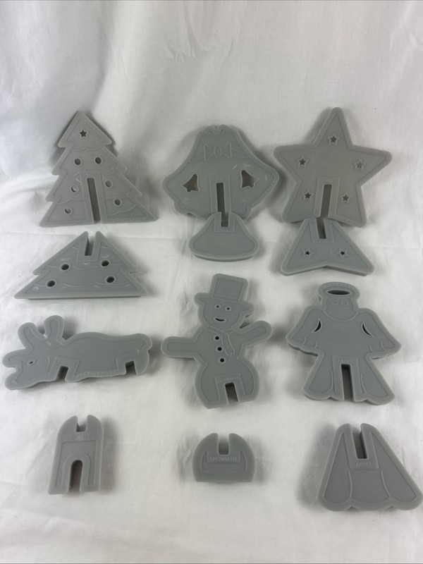 Nordic Ware 3D Cookie Cutters 6 Shapes 12 Pieces Gray Plastic Christmas