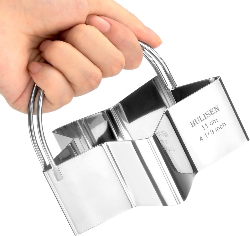 Elegant 5-Piece Star Cookie Cutter Set - High-Grade Stainless Steel Baking Tools gallery