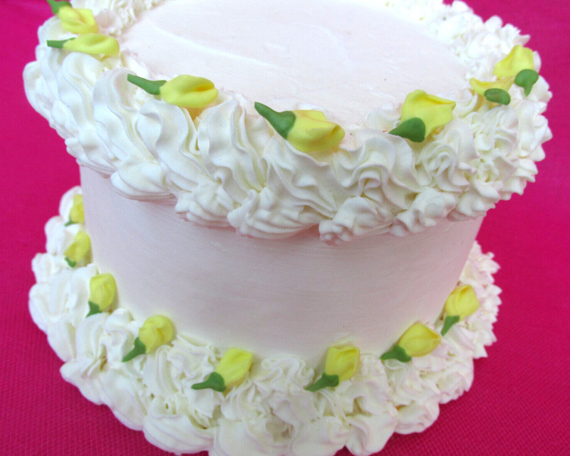 64 Royal Icing Mini Yellow Rosebuds for Cakes & Cupcakes & Free Gum Paste Flower gallery